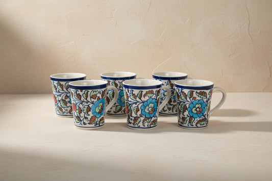 Guldasta Bouquet Mugs, Set of 6