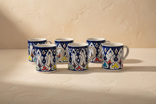Tajalli Multicolor Mugs, Set of 6
