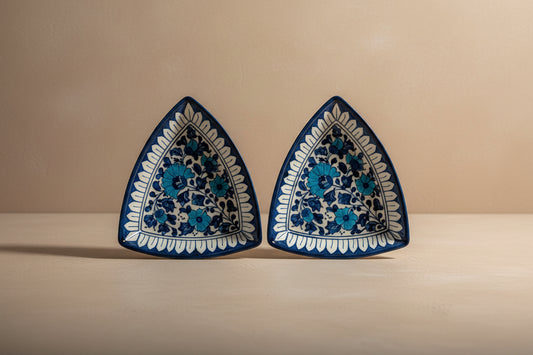 Sara Geometric Triangular Dishes, Set of 2