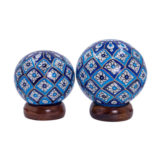 Lamp hand painted medium & small set.