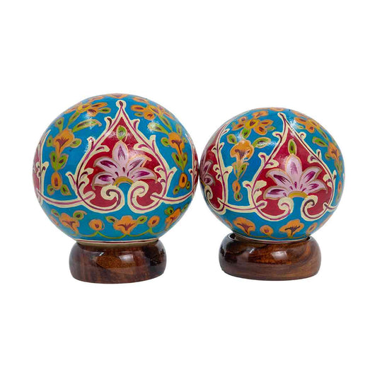 Lamp hand painted medium & small set.
