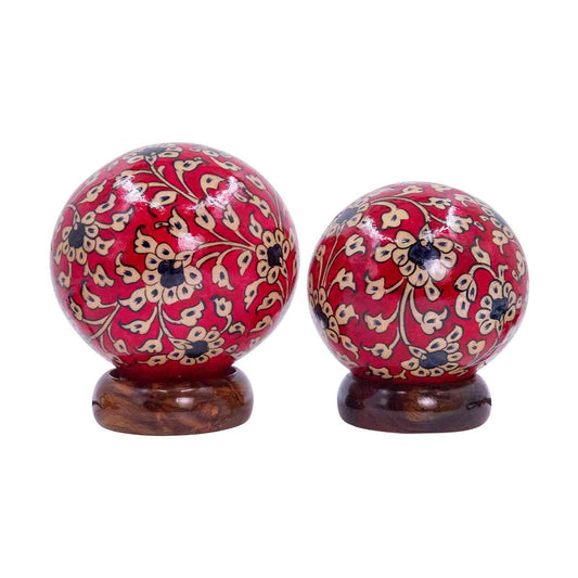 Lamp hand painted medium & small set.
