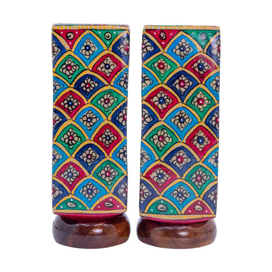 Lamp hand painted large pair.