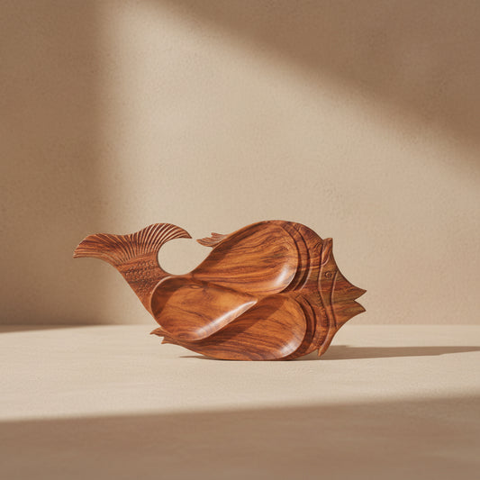 Hand-Carved Fish Serving Tray
