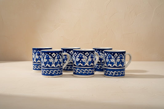 Waraq Leaf Coffee Mugs, Set of 6