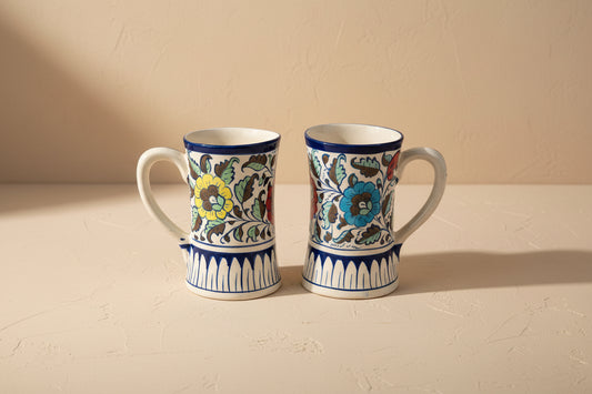 Meena Central Blossoms Mugs, Set of 2