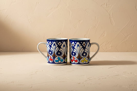 Hindsa Ornate Foliage Mugs, Set of 2