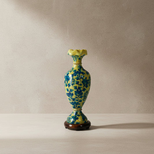 Noorayz Extra Large Camel Hide Floral Lamp