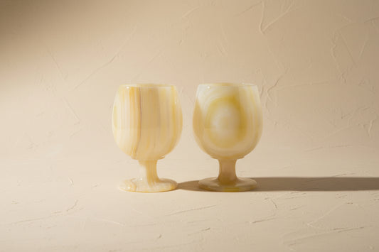 Sang-e-Jaza Onyx Goblets, Set of 2