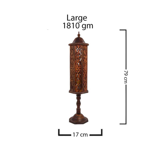 Misbah Tall Wooden Lantern