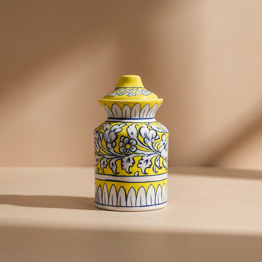 Sooraj Canary Yellow Ginger Jar