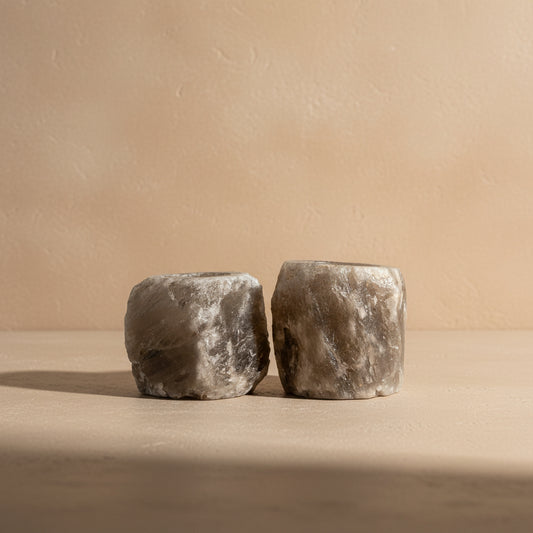 PK Grey Salt Candle Holder