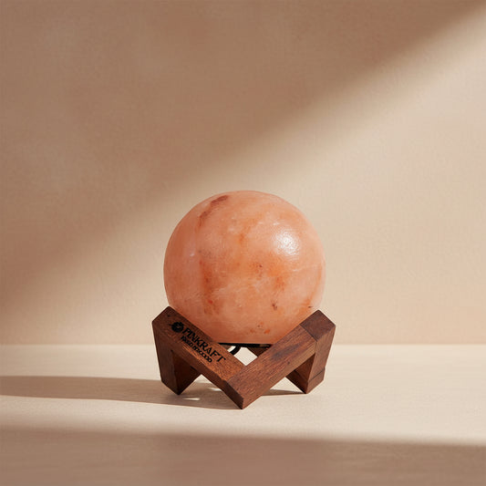 PinKraft Brand, Himalayan Pink Salt Lamp, Natural Crystal Hand Carved, For bedroom and Office.