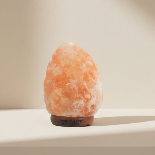 PinKraft Brand, Himalayan Pink Salt Lamp, Natural Crystal Hand Carved, For bedroom and Office.