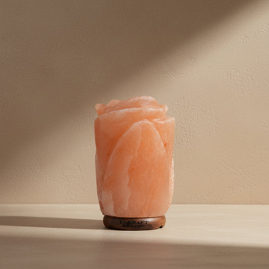 PinKraft Brand, Himalayan Pink Salt Lamp, Natural Crystal Hand Carved, For bedroom and Office.